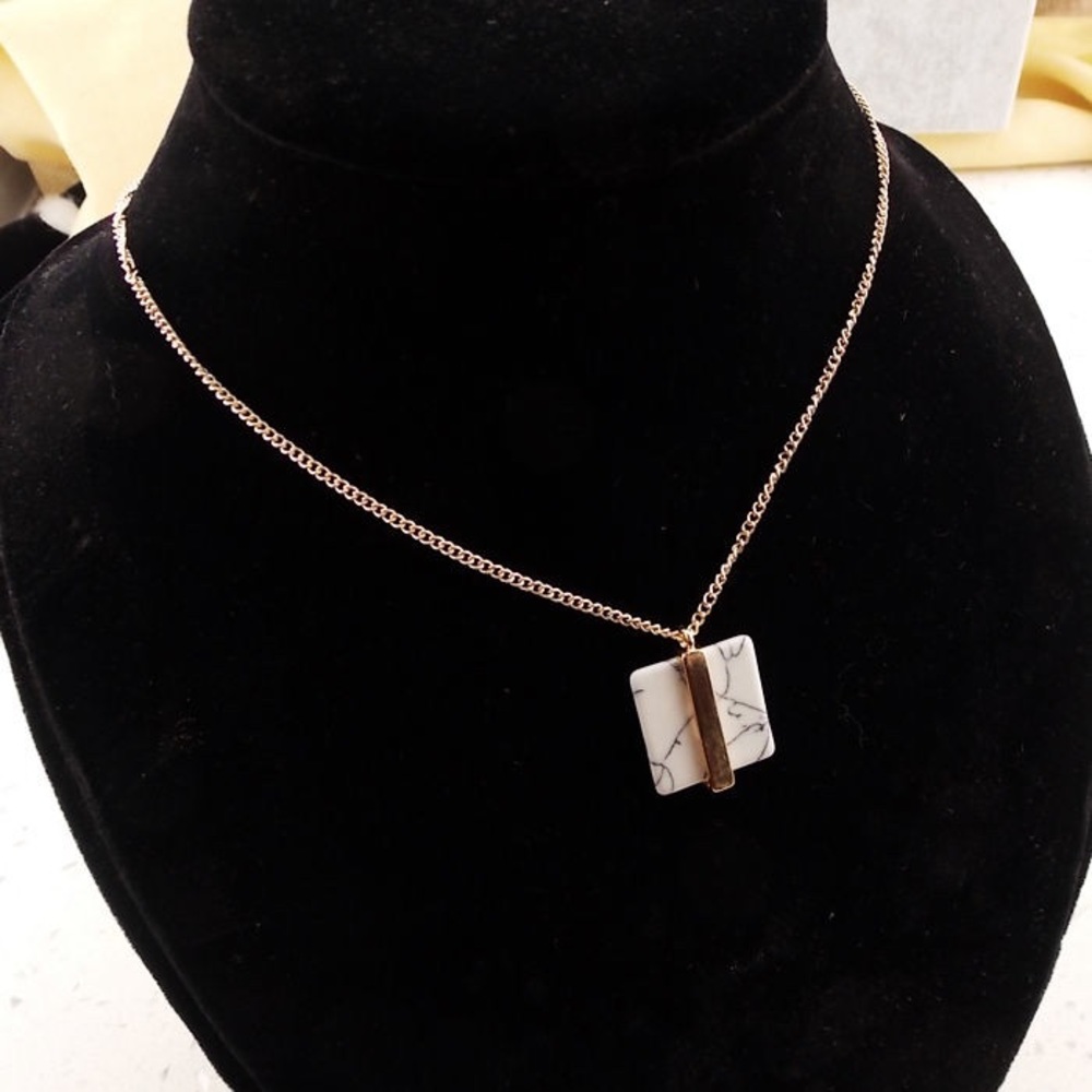 Marble Squared Necklace